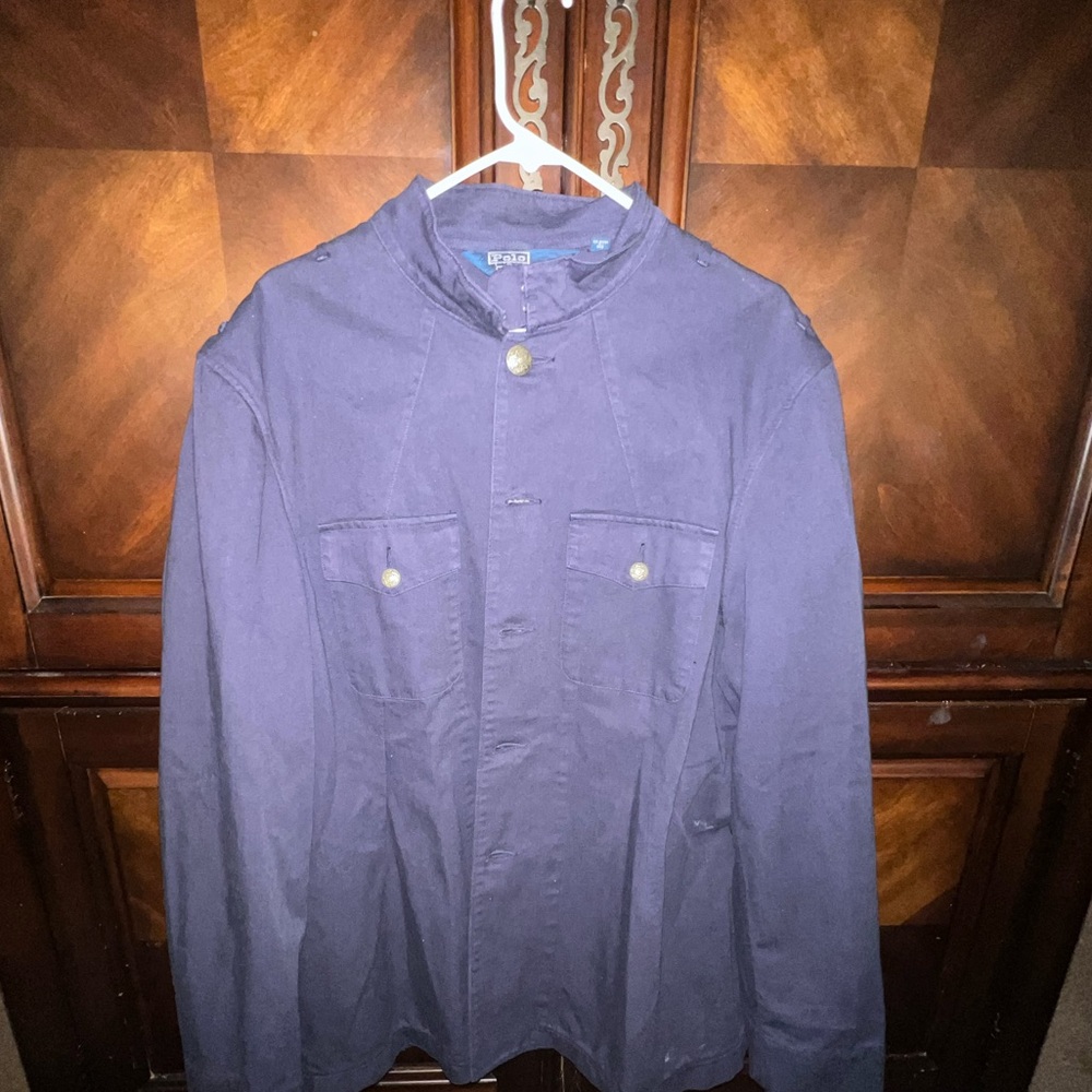 Ralph Lauren Blue Military Field Jacket - Picture 2 of 4
